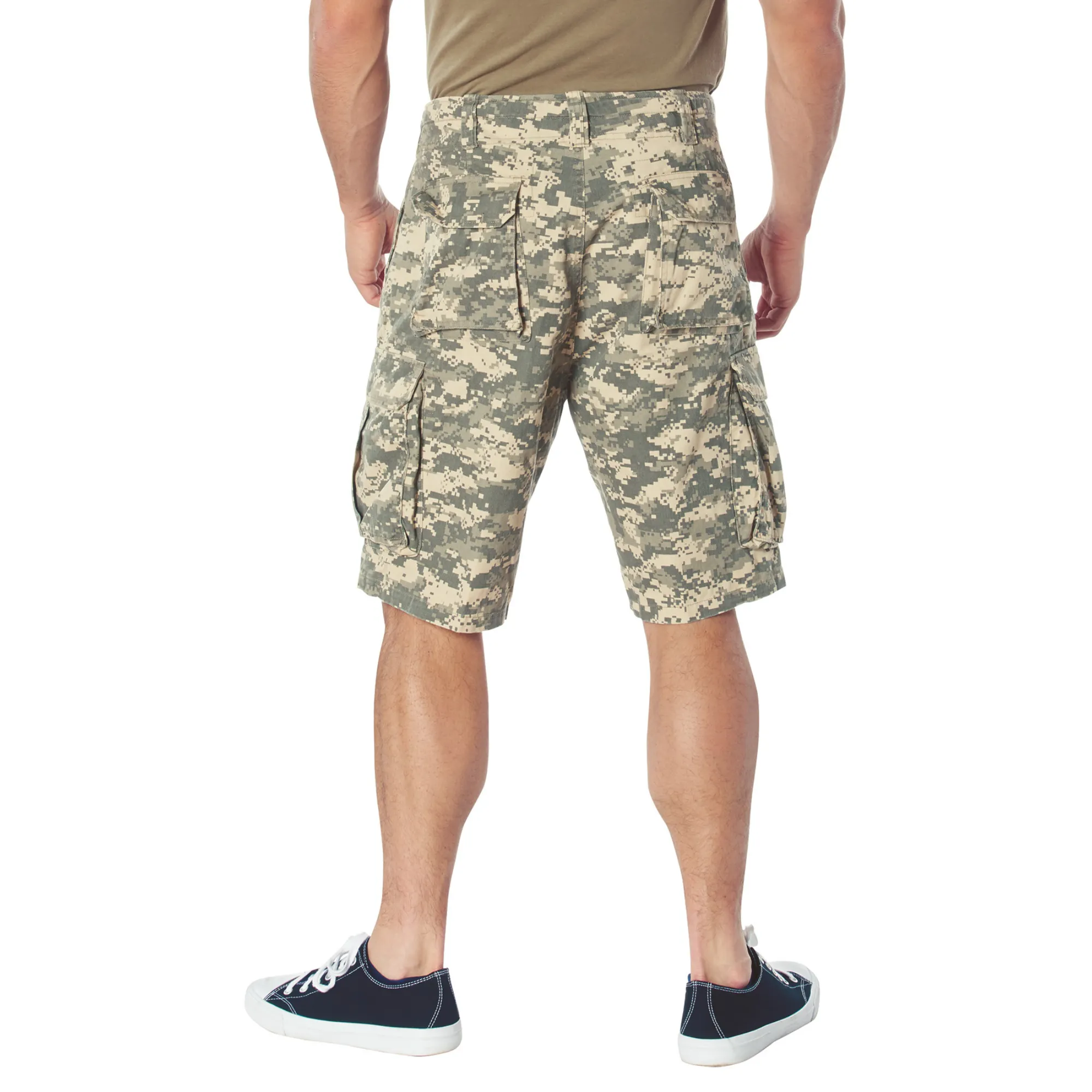 ACU Digital Camouflage - Military Vintage Paratrooper Cargo Shorts