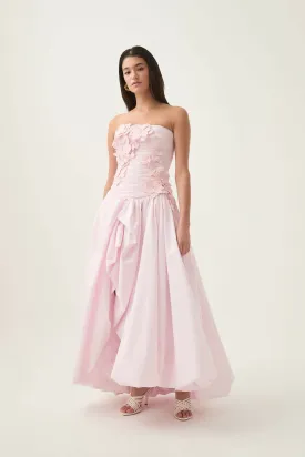 Aje Splendour Flower Gown in Pastel Pink