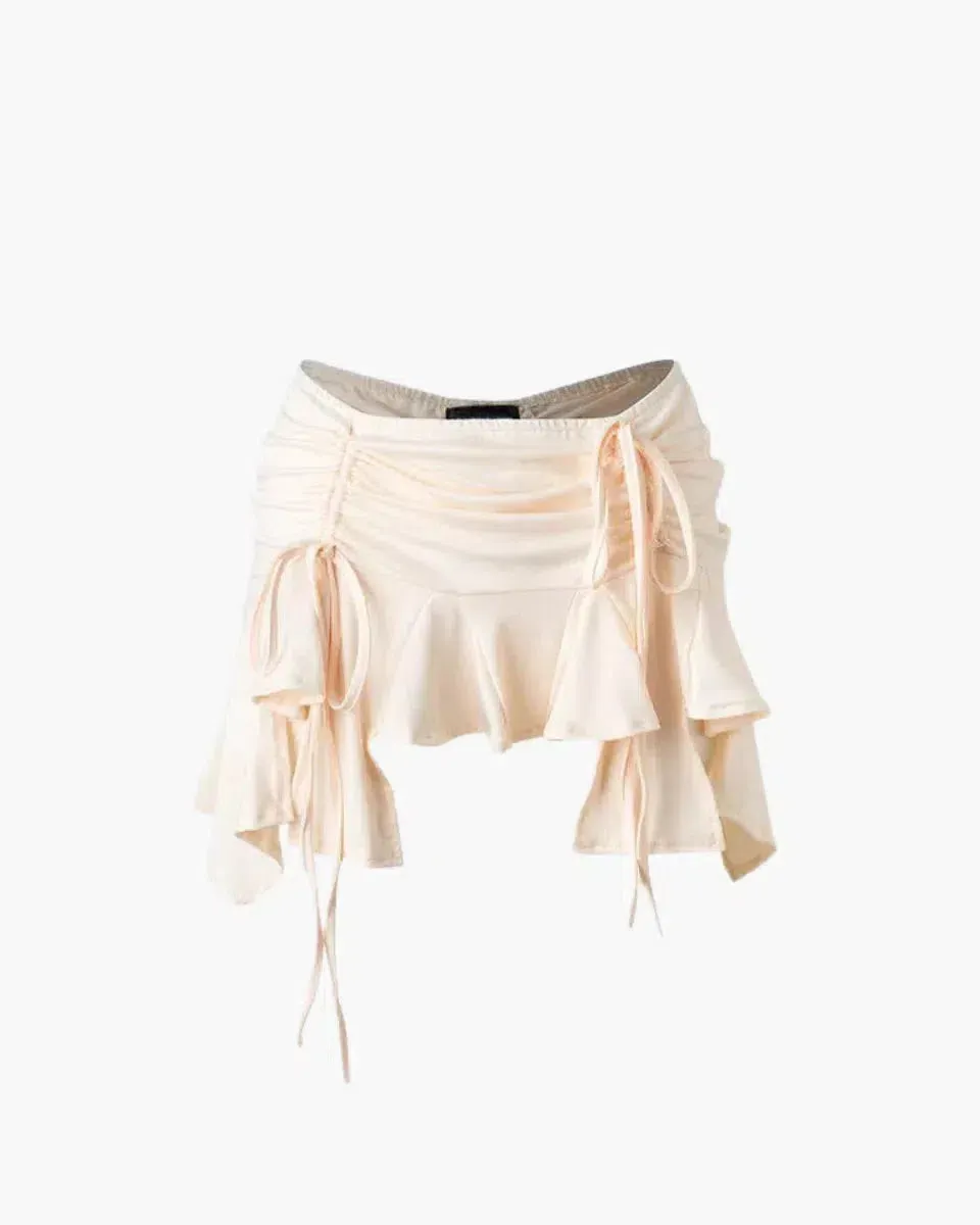 Astraelle – Dynamic hem – Ruffled asymmetrical mini skirt