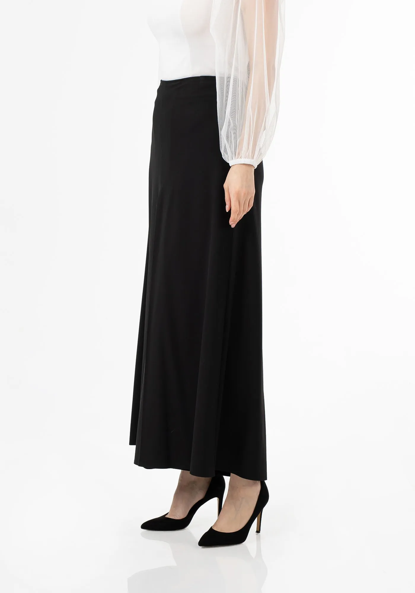 Black High Waisted Palazzo Pants - G-Line