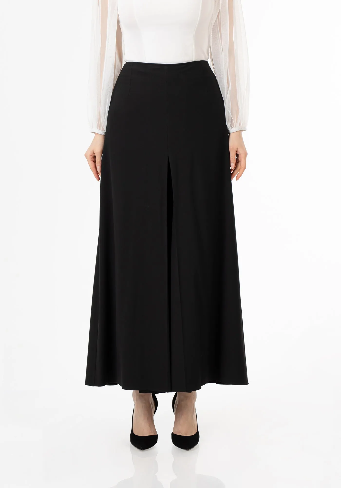 Black High Waisted Palazzo Pants - G-Line