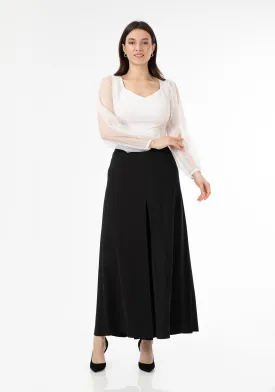 Black High Waisted Palazzo Pants - G-Line