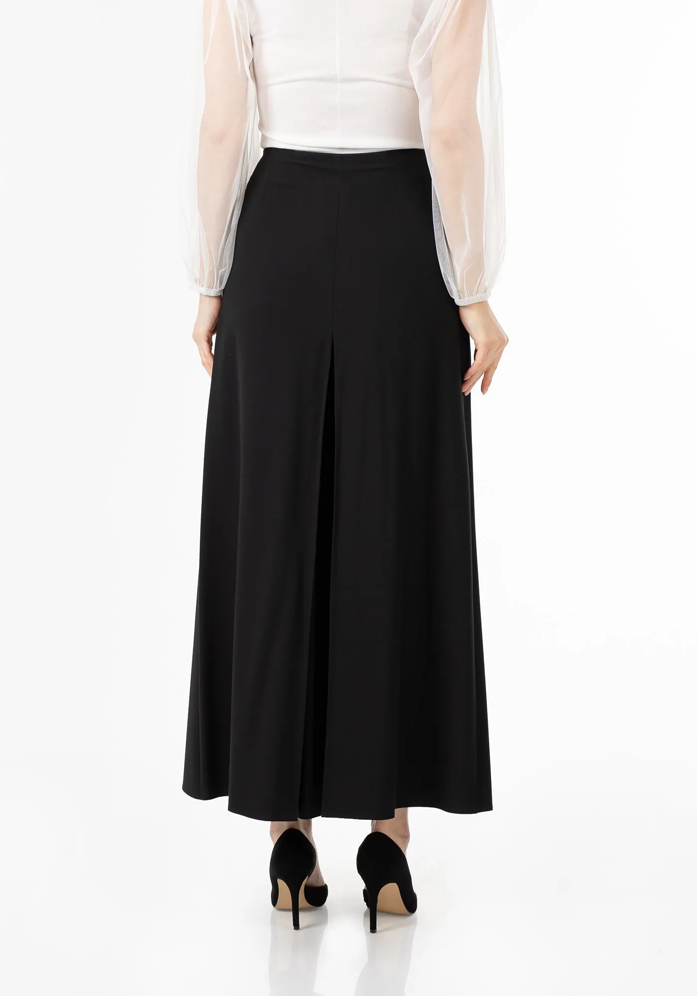 Black High Waisted Palazzo Pants - G-Line