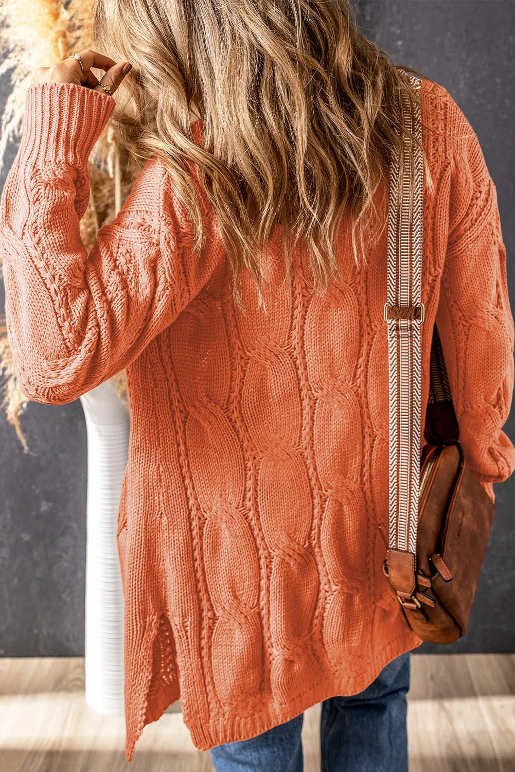 Cable Knit Sweater Cardigan