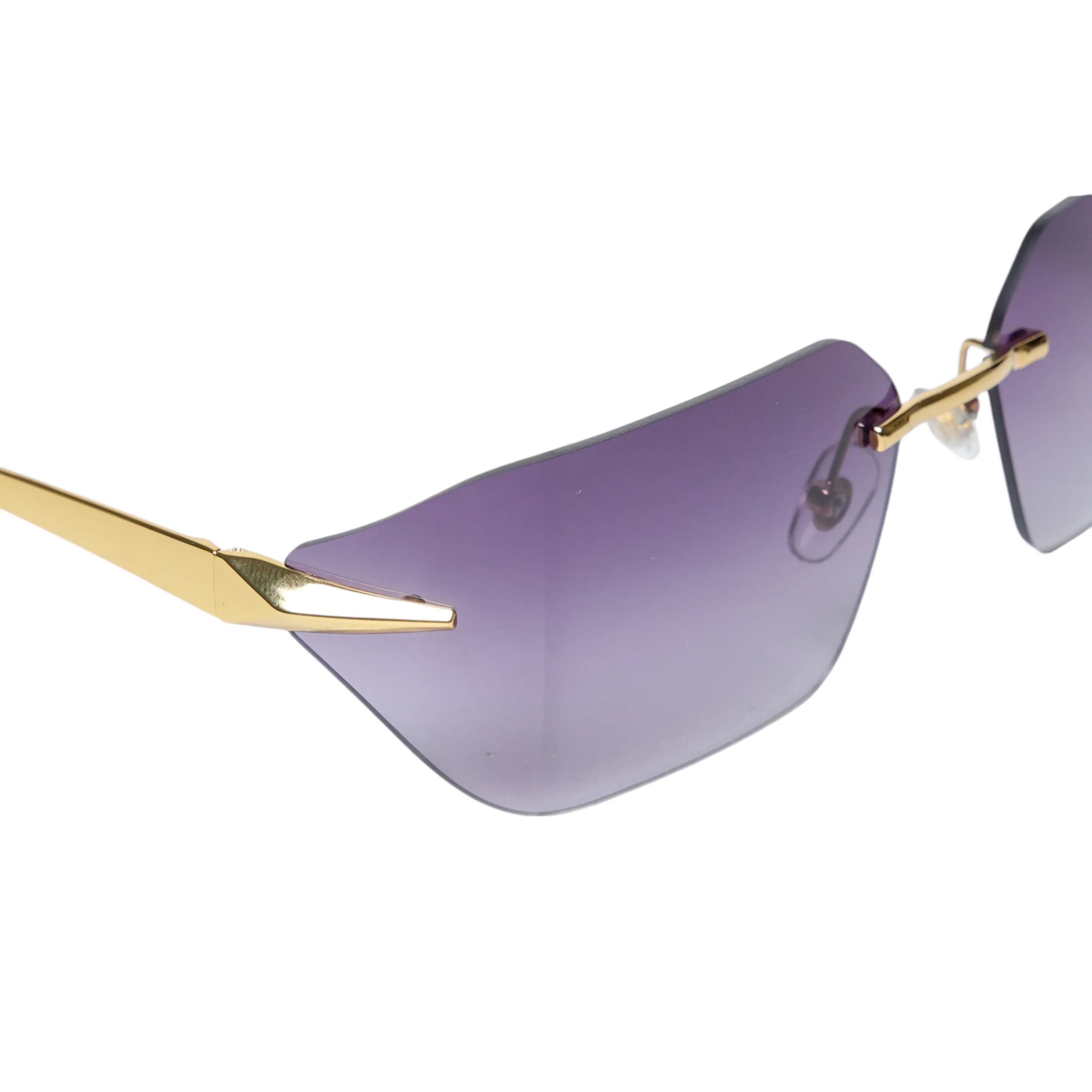 Chokore Rimless Wrap-around Sunglasses (Violet)