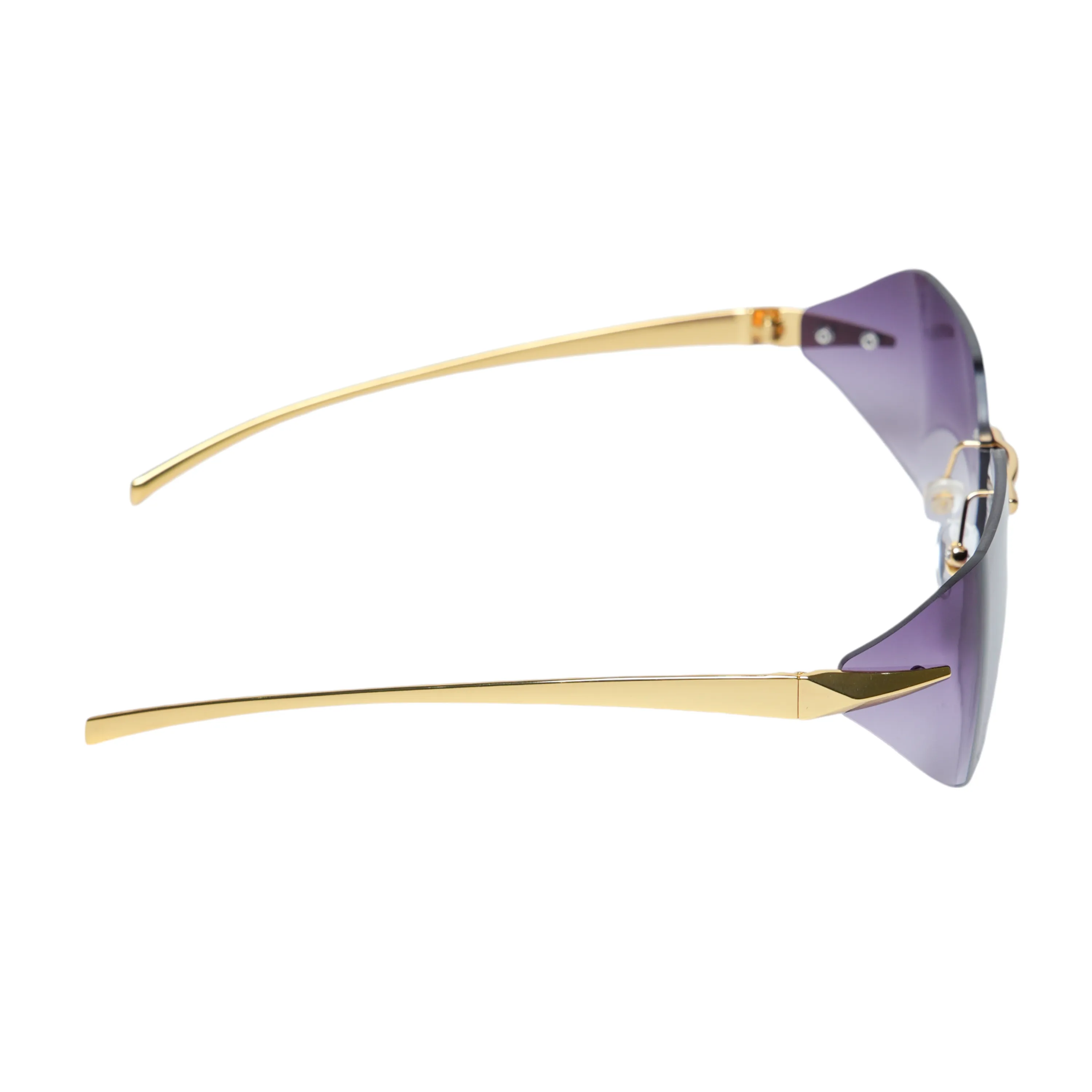 Chokore Rimless Wrap-around Sunglasses (Violet)