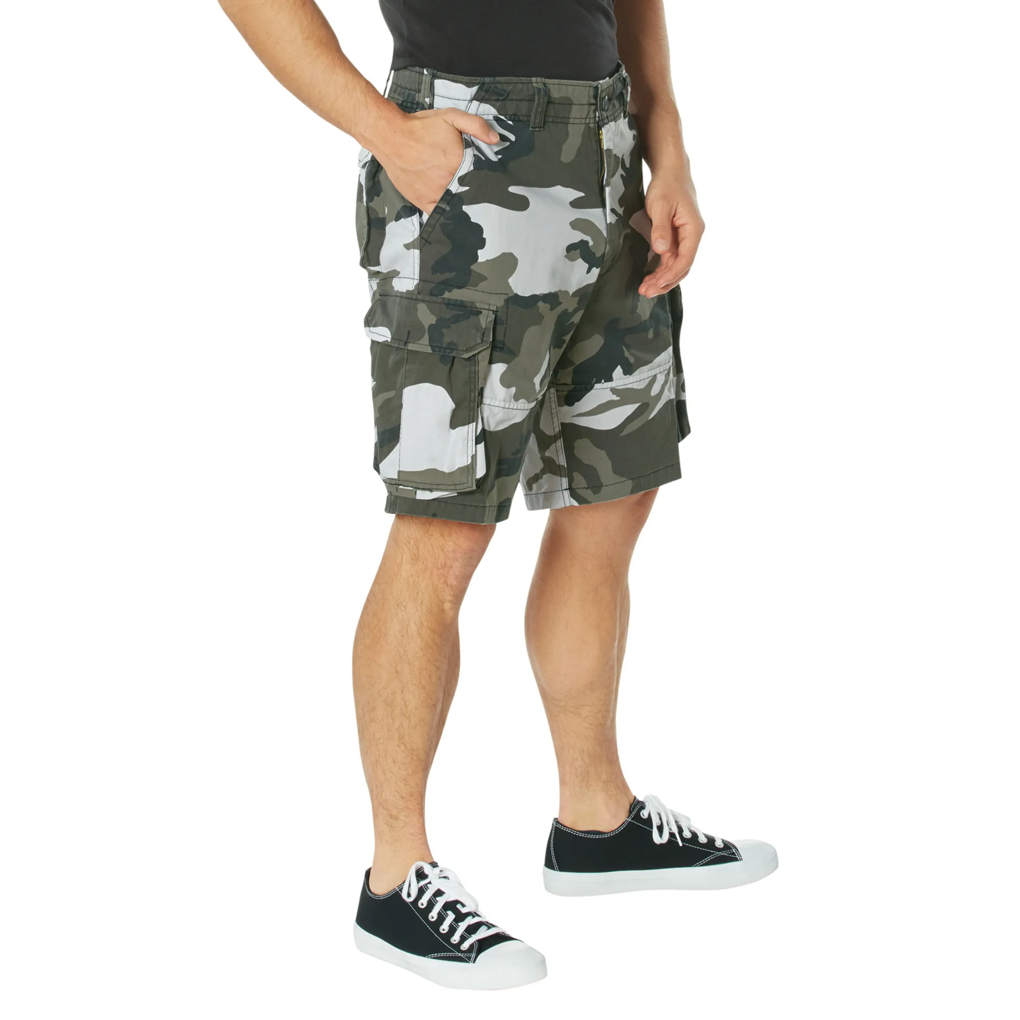 City Camouflage - Military Vintage Paratrooper Cargo Shorts