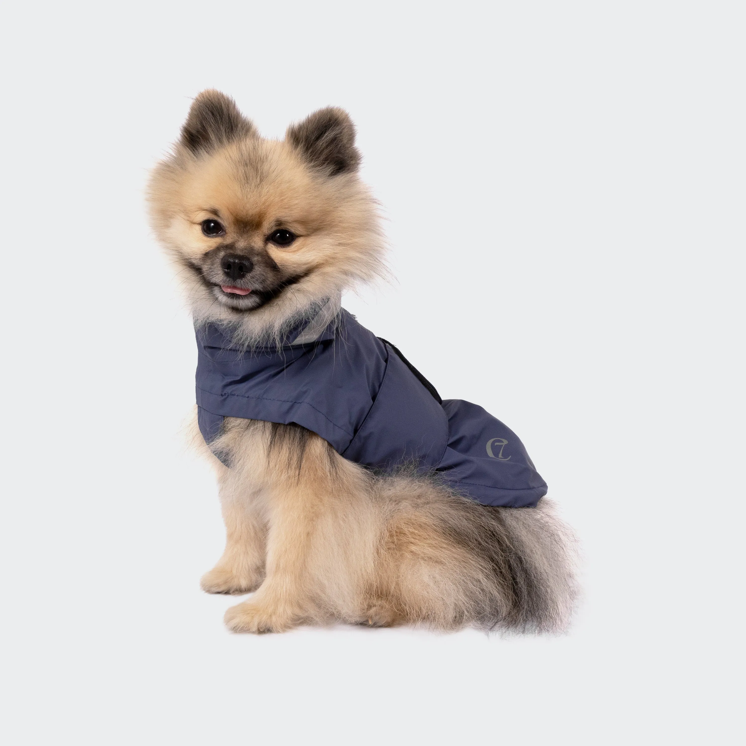 Cloud7 Hamburg Dog Rain Coat in Dove Blue