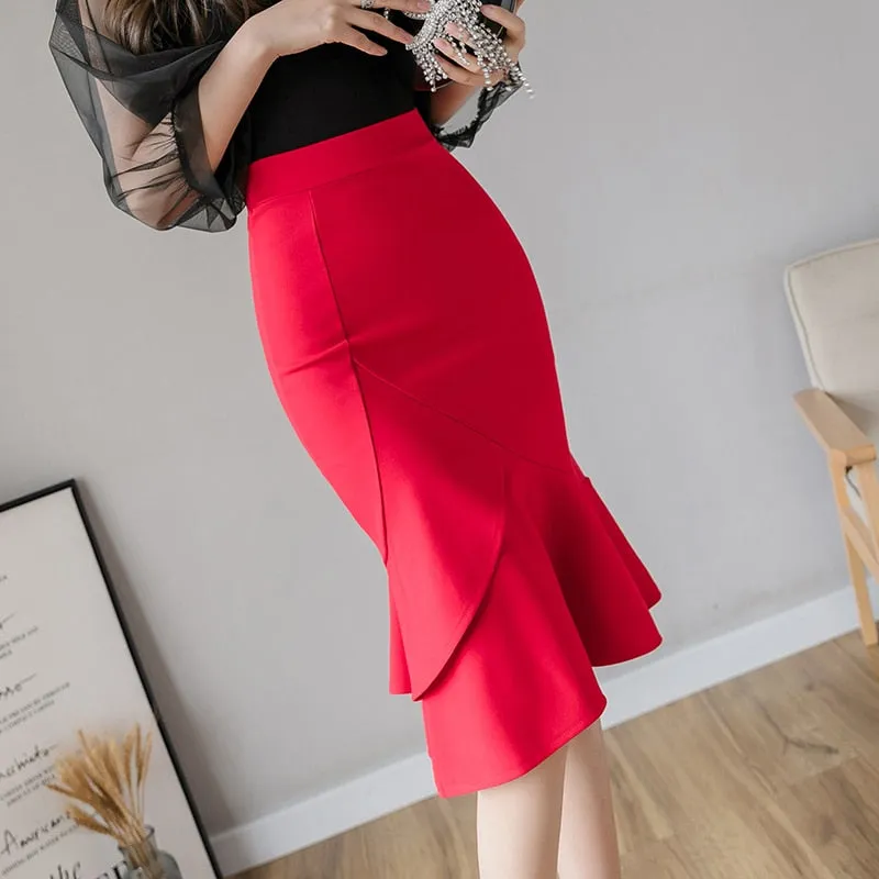 Elastic Asymmetrical Skirt