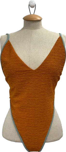 Free People Burnt Orange Amber Swimsuit UK XL