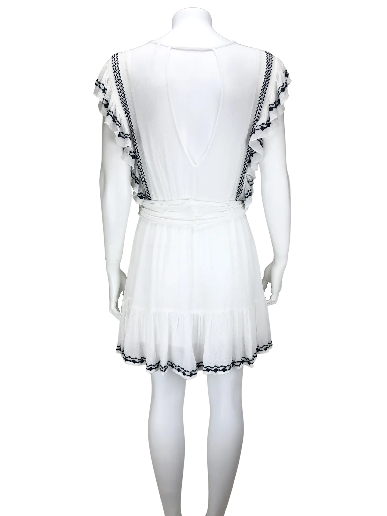 Free People, Women's Embroidered Dress, White/Black, Size XS