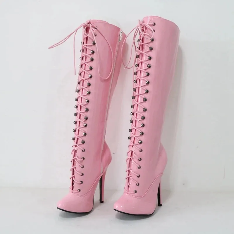 Funki Buys | Boots | Women's Shiny Burlesque High Heel Boots