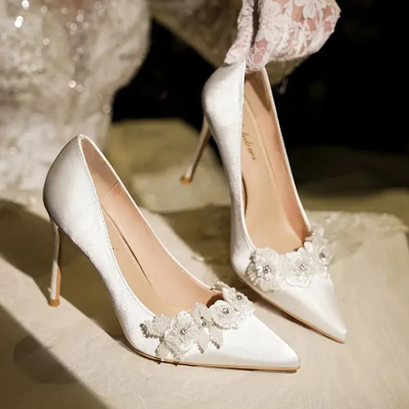 Funki Buys | Shoes | Women's French Silk Flower Wedding Shoe