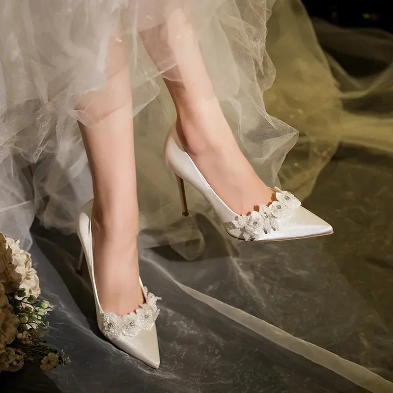 Funki Buys | Shoes | Women's French Silk Flower Wedding Shoe