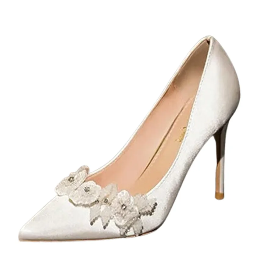 Funki Buys | Shoes | Women's French Silk Flower Wedding Shoe