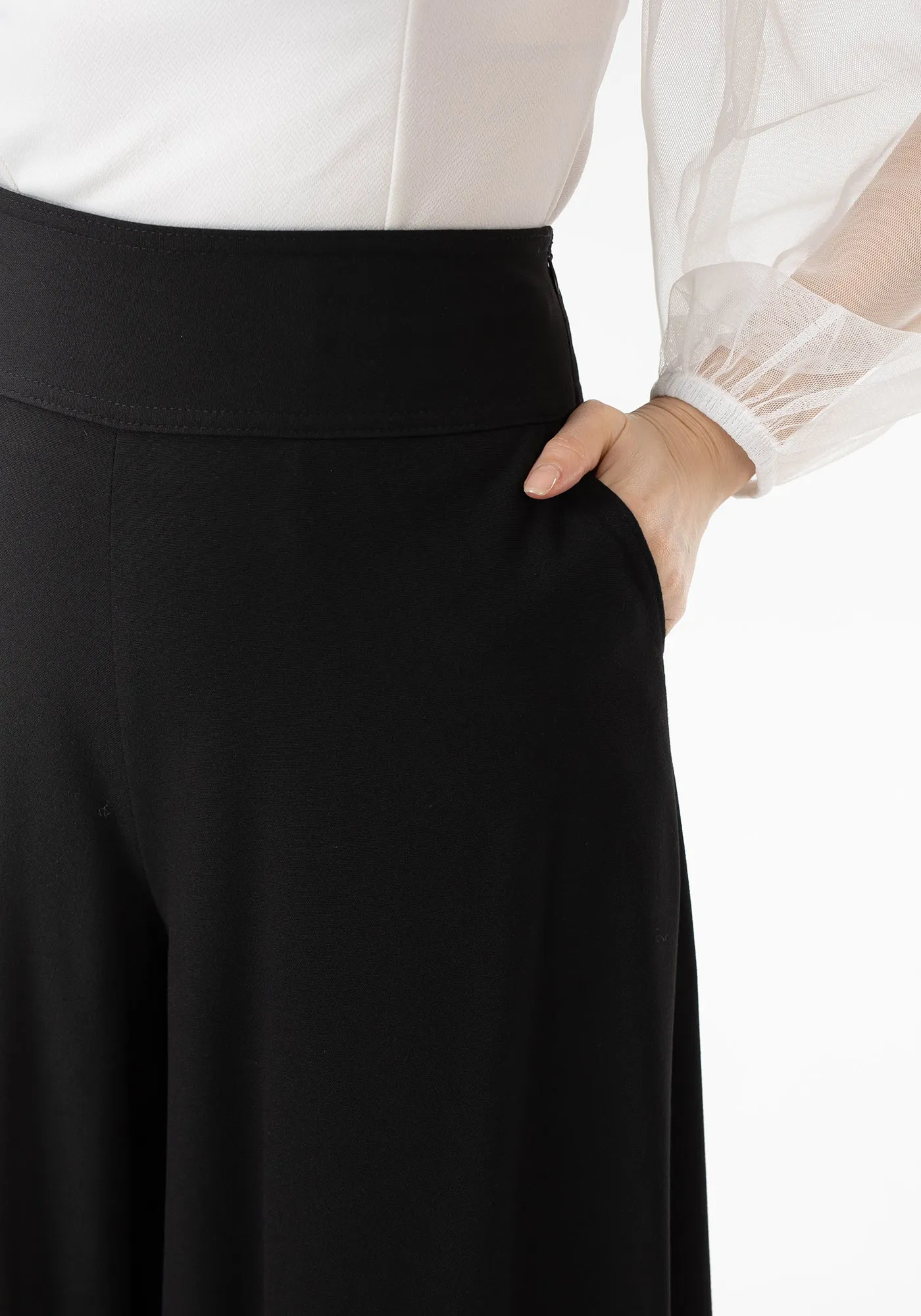 G-Line High Waisted Black Palazzo Pants