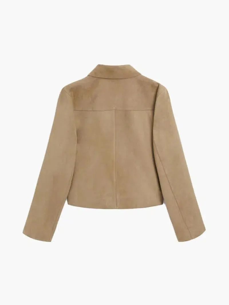 Grazia – Cropped design – Faux suede jacket