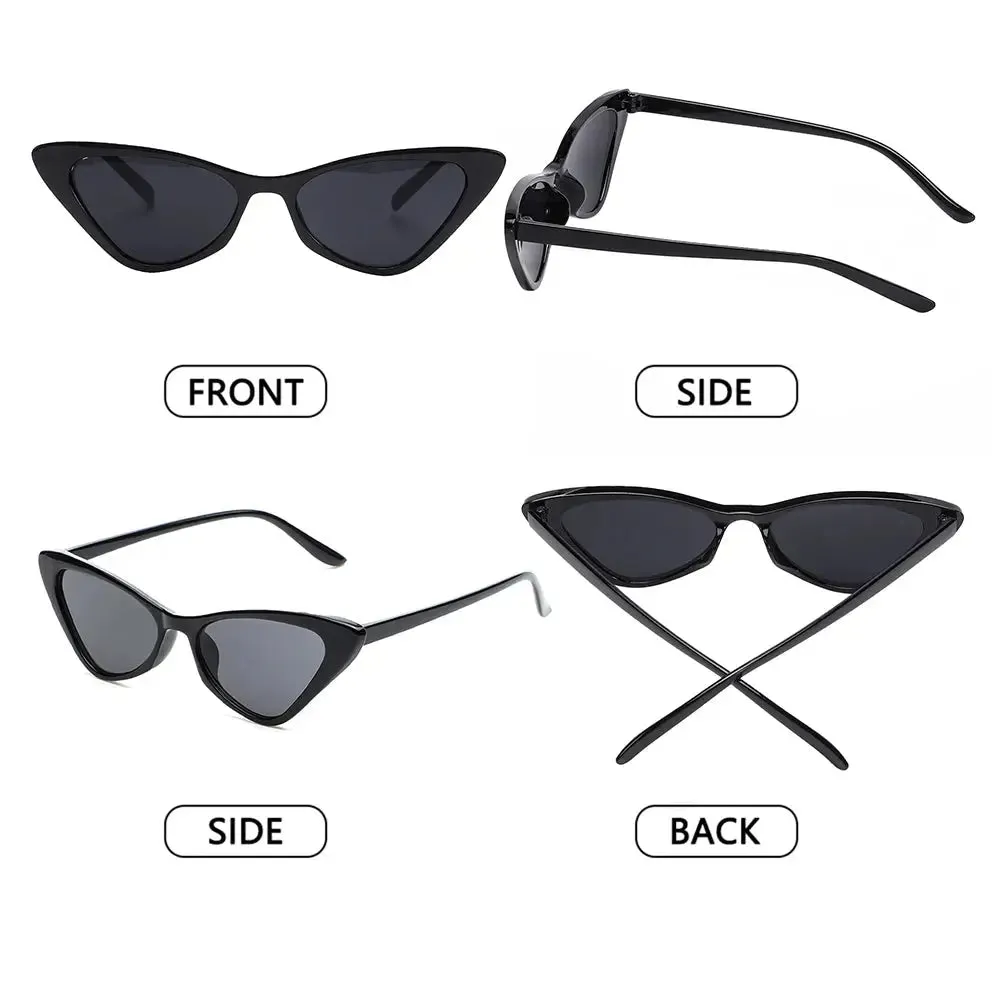 Hot Sale UV400 Sunglasses for Women Cat Eye Retro Sunglasses Trendy Vintage Small Frame Eyewear Fashion Streetwear Accessories