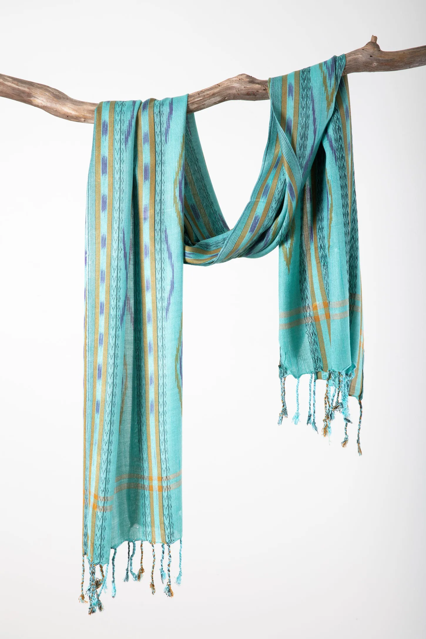 Ikat Patterned Lightweight Scarf