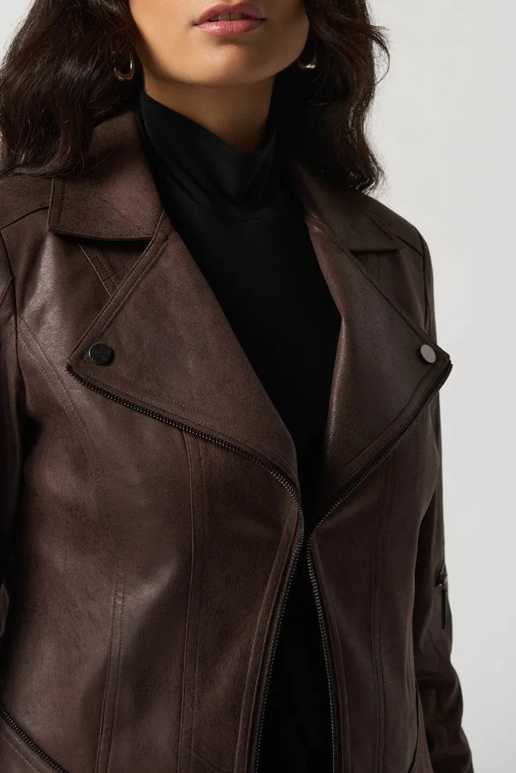 Joseph Ribkoff Suede Moto Jacket