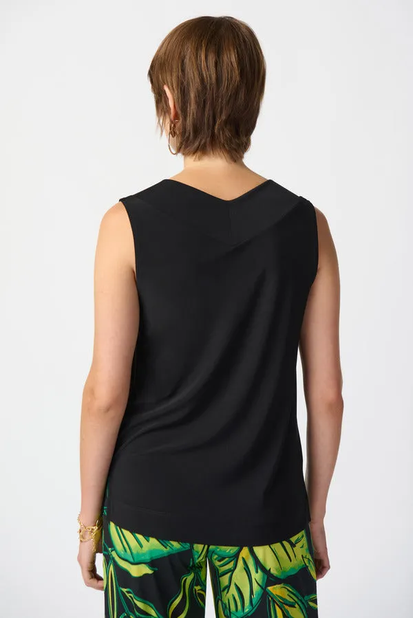 JOSEPH RIBKOFF V-neck Sleeveless Top