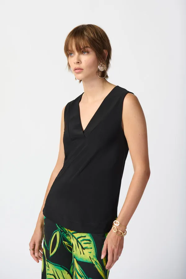 JOSEPH RIBKOFF V-neck Sleeveless Top