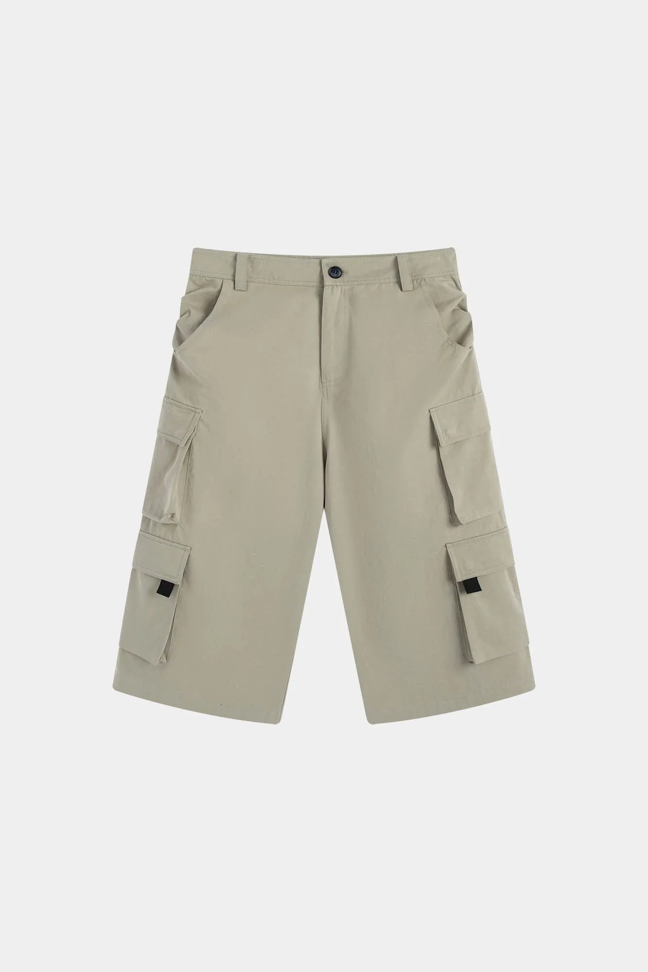 Khaki Multi-Pocket Cargo Culottes