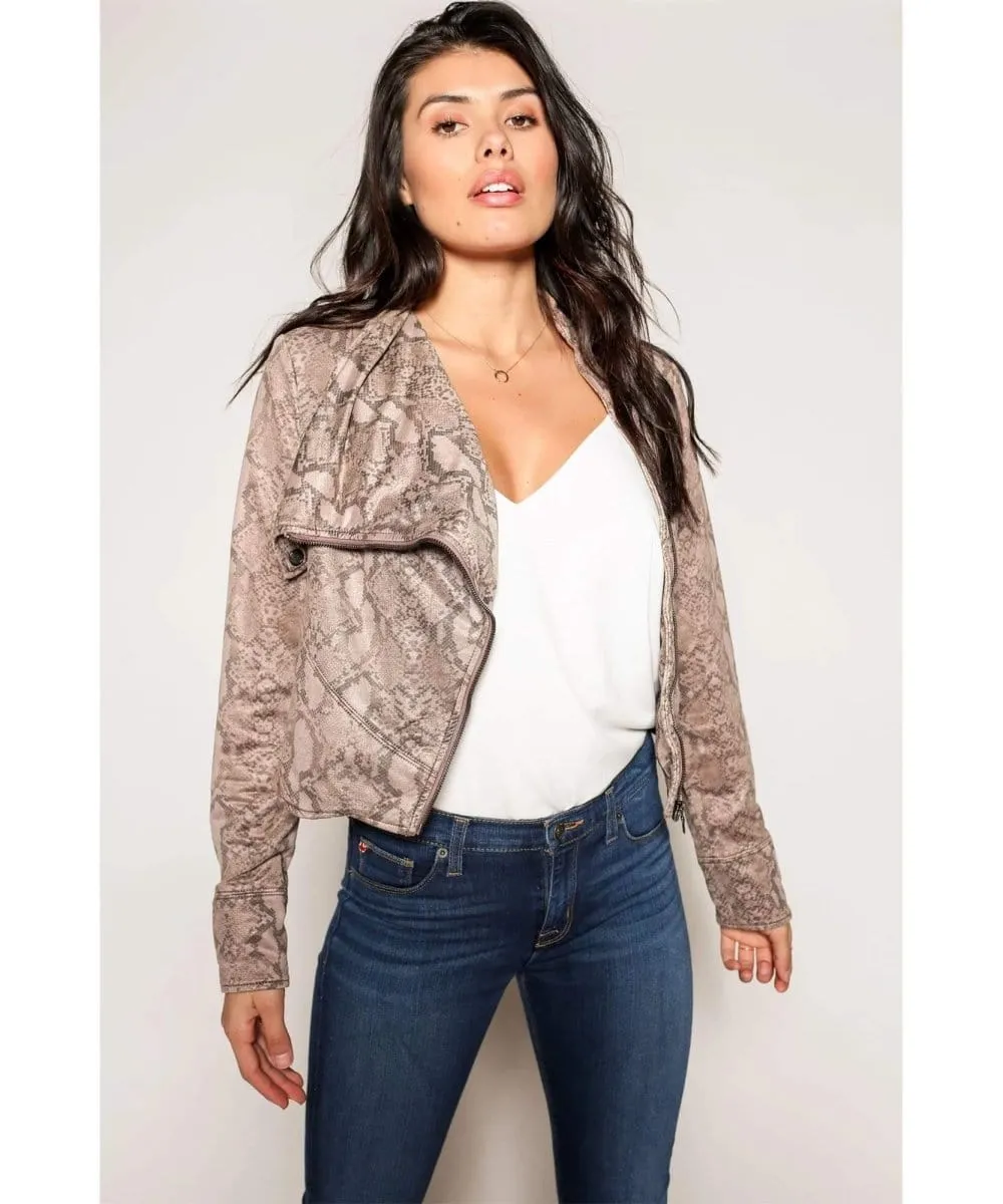 Kylie Drapey Moto Jacket Cobra