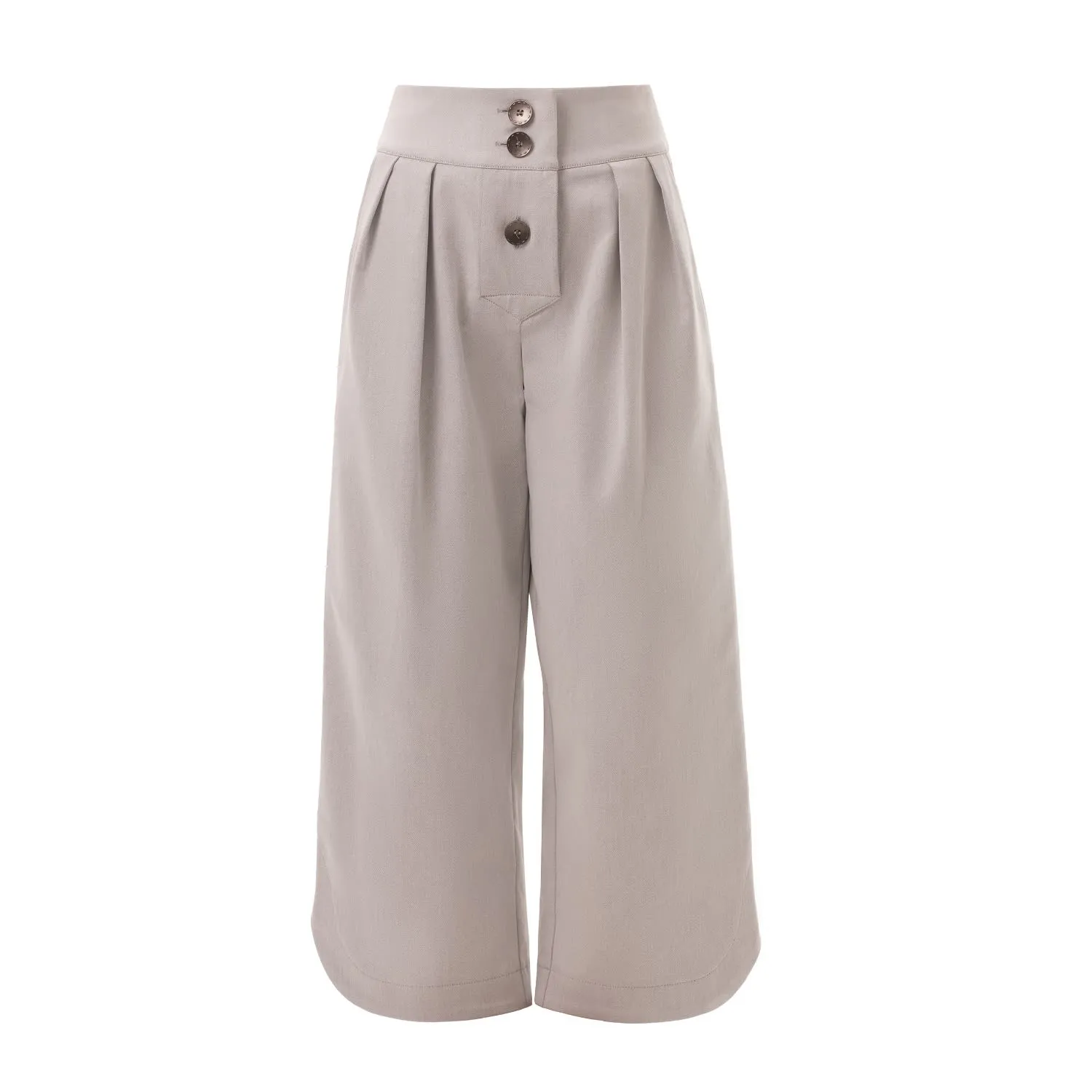 Light Grey Denim Wide Culottes