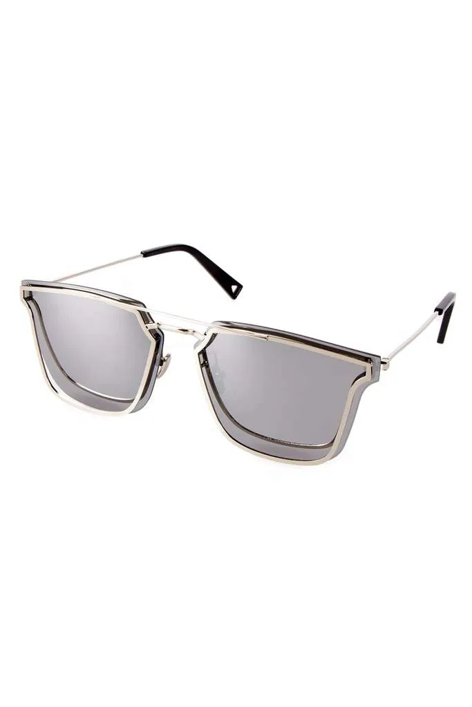 Metal Square Colored Lense Sunglasses