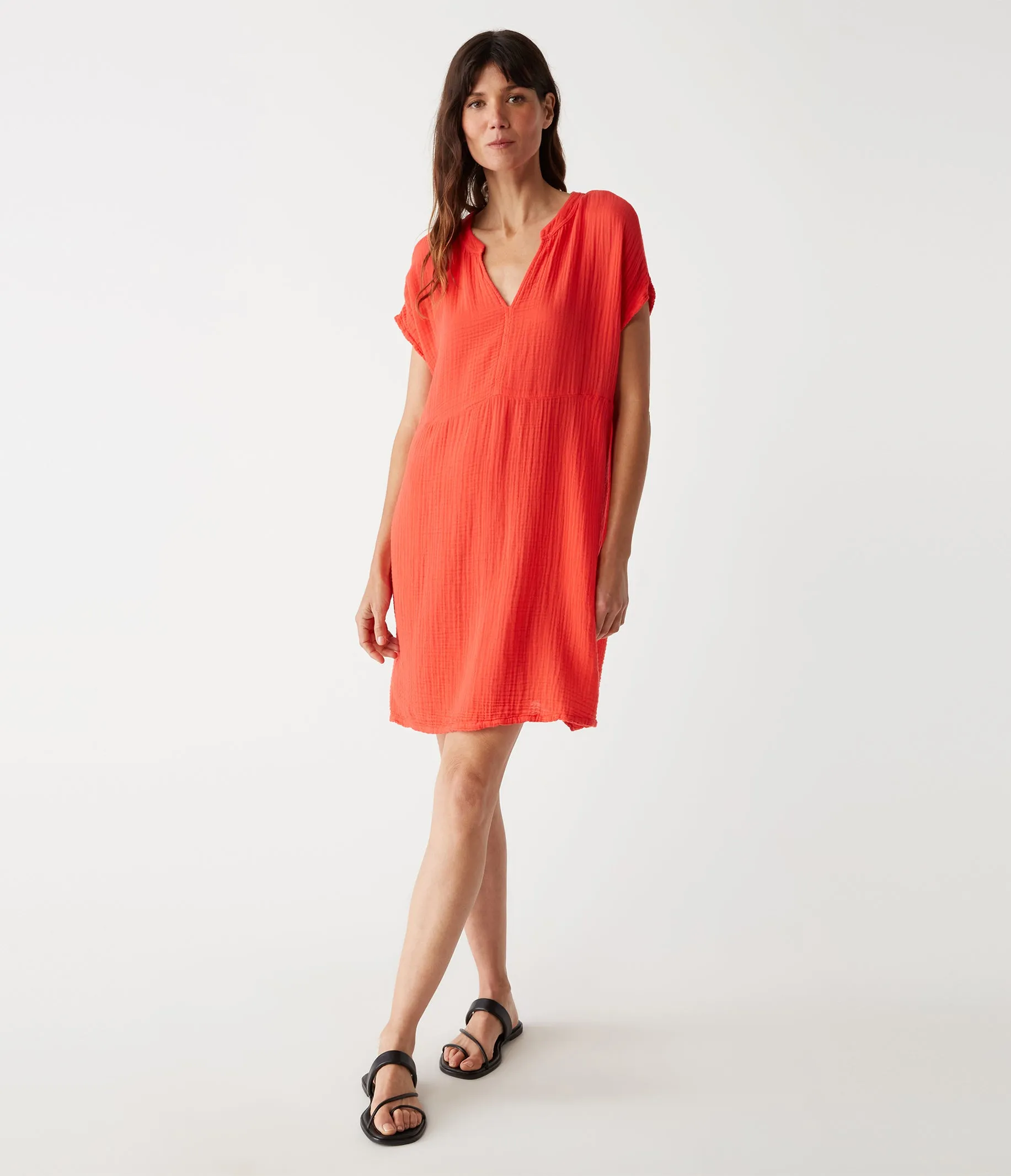 Mira Split Neck Dress