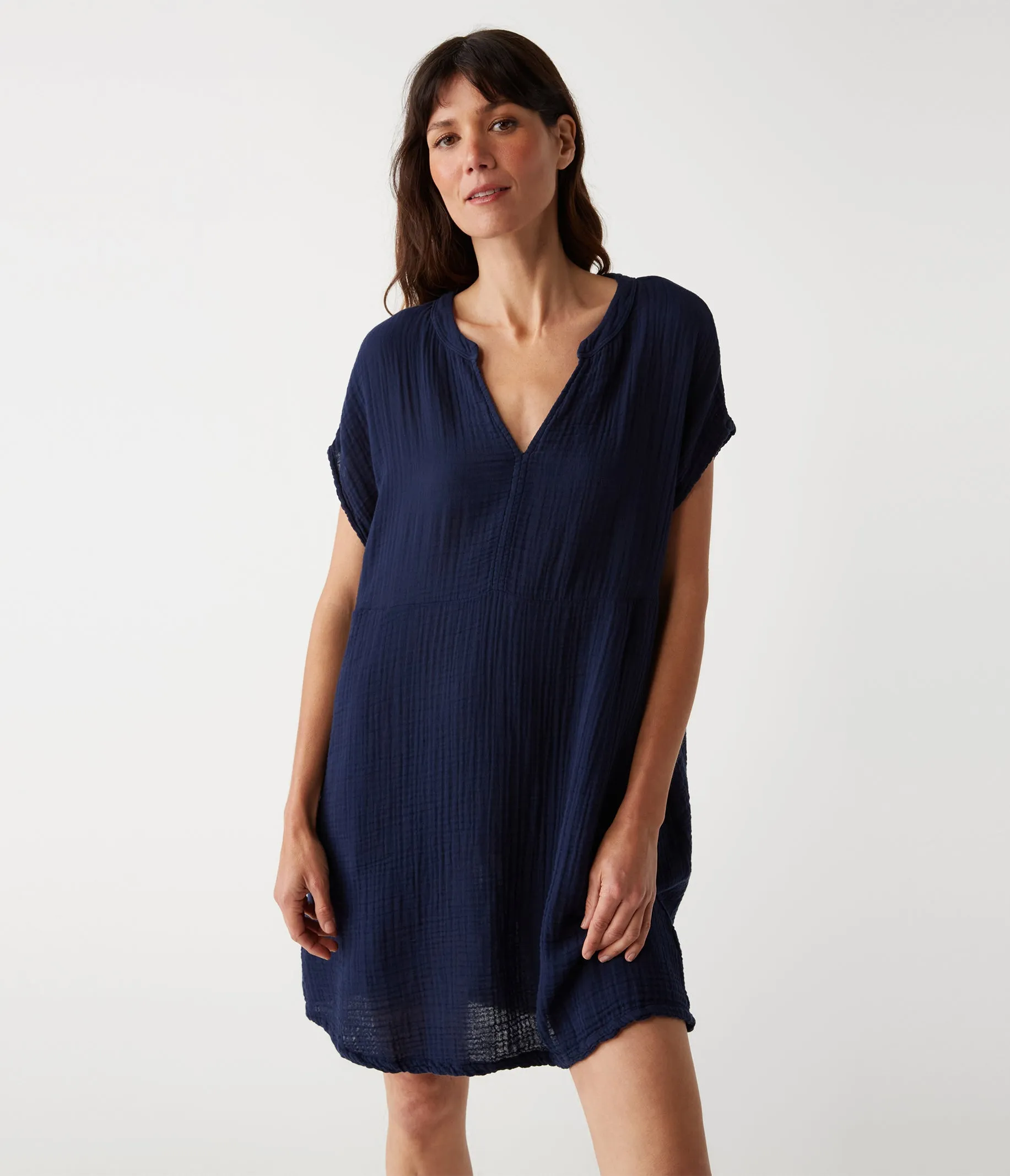 Mira Split Neck Dress