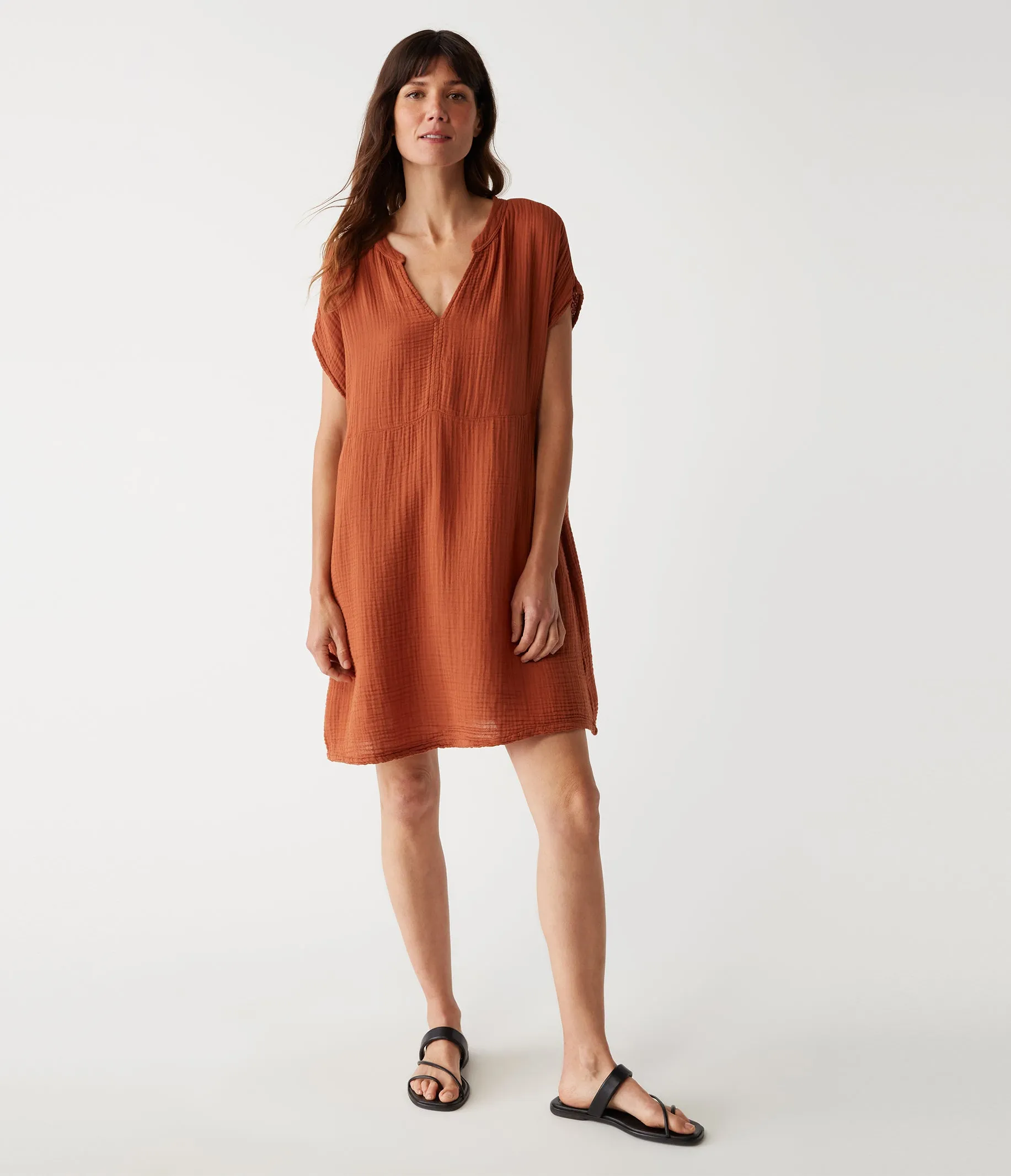 Mira Split Neck Dress