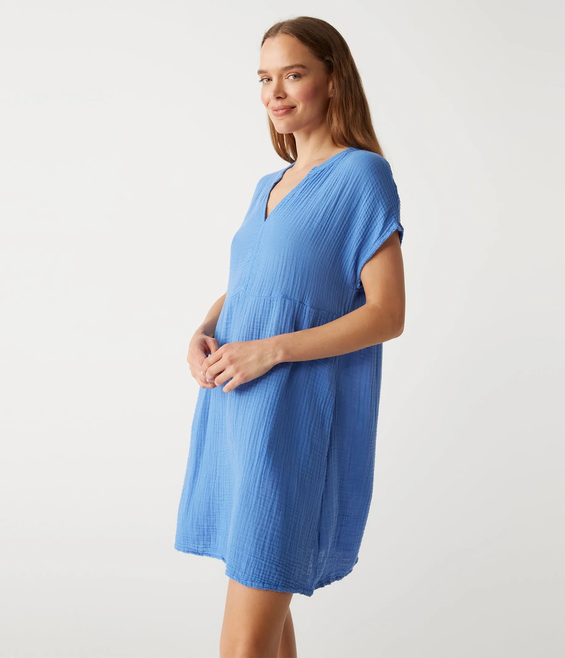 Mira Split Neck Dress