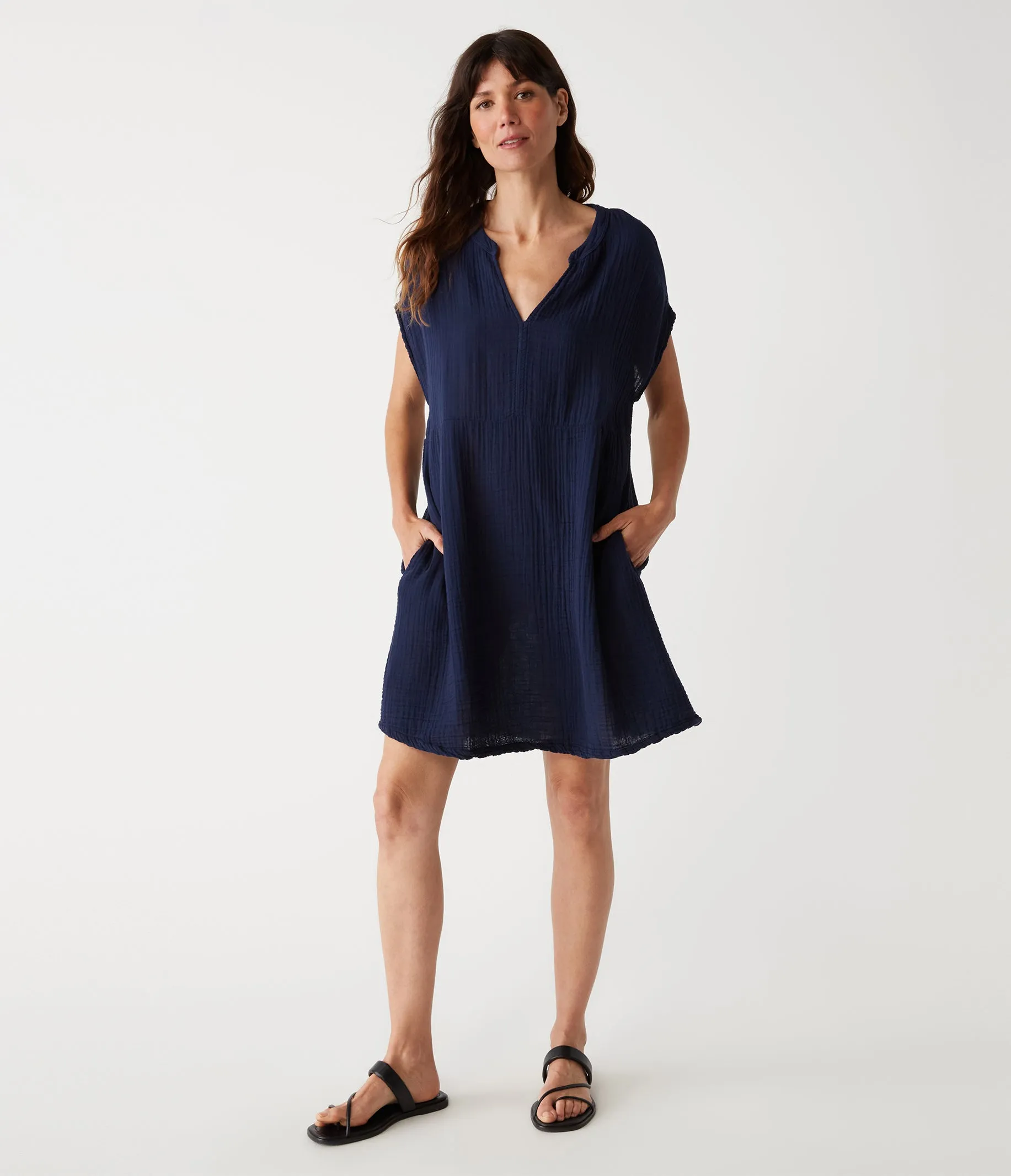 Mira Split Neck Dress