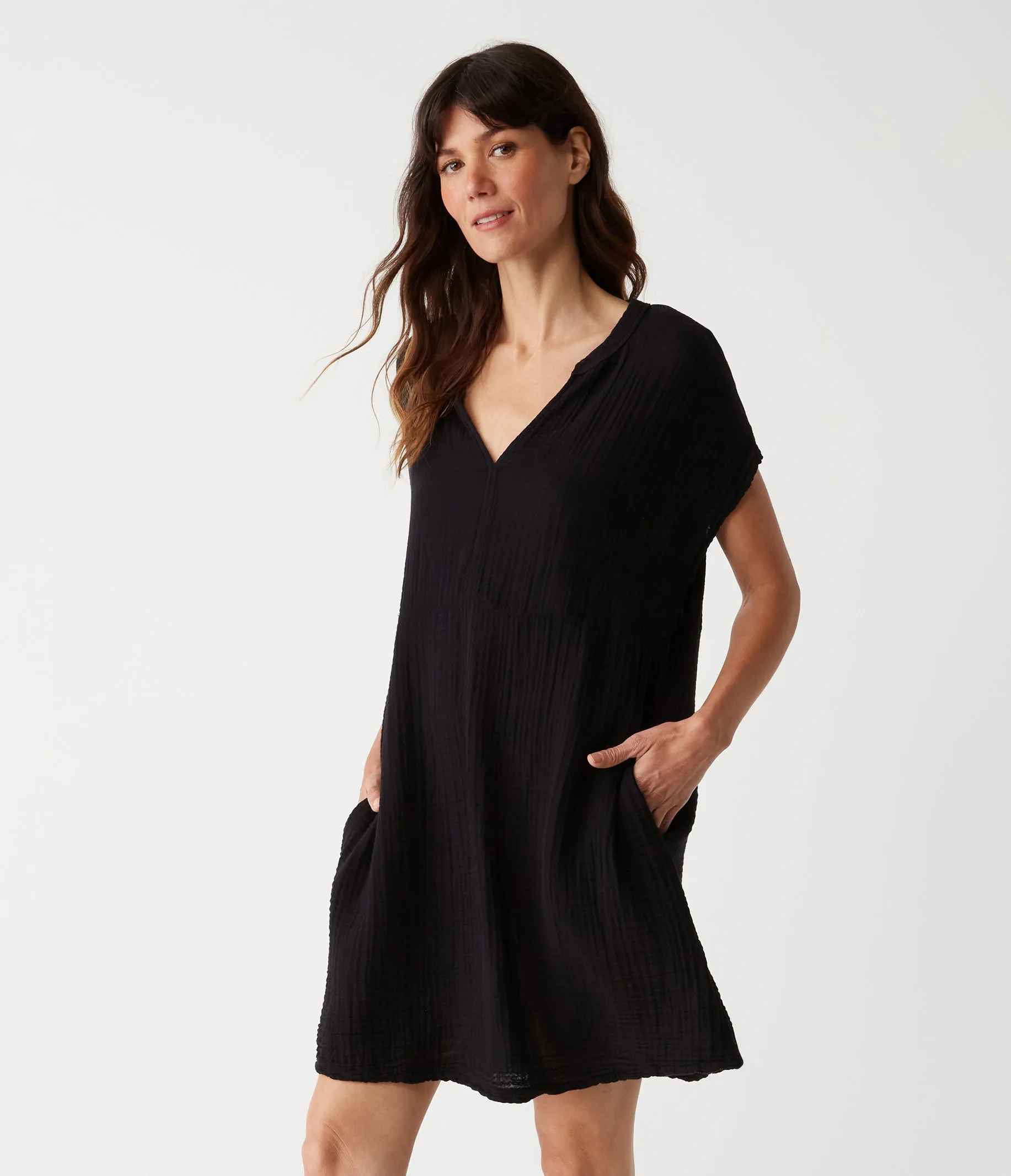 Mira Split Neck Dress