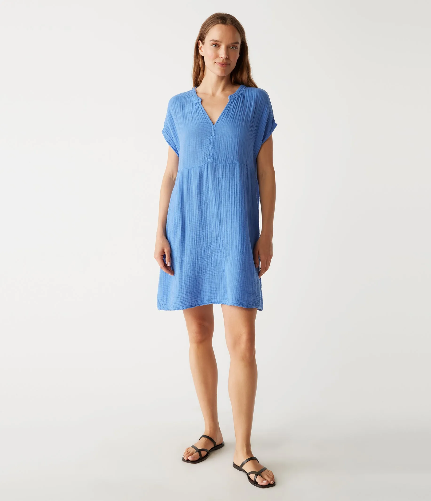 Mira Split Neck Dress