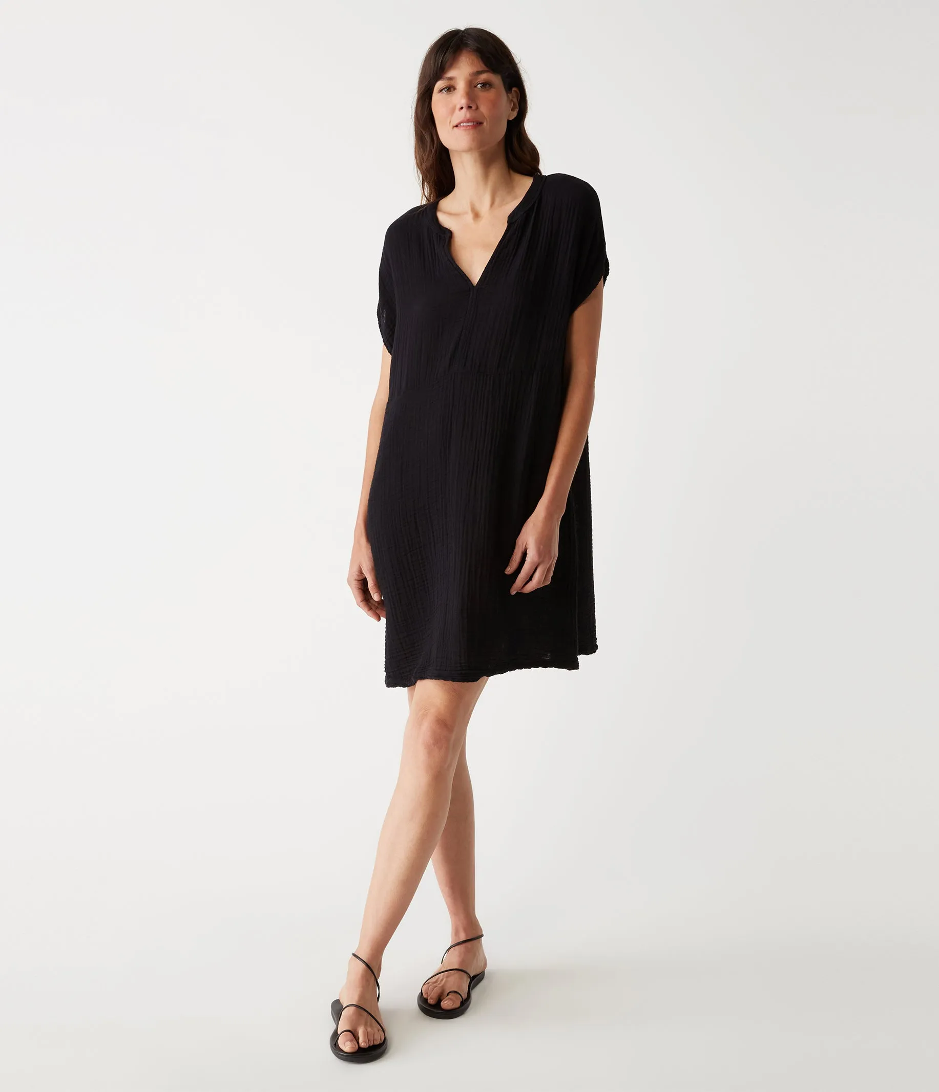 Mira Split Neck Dress