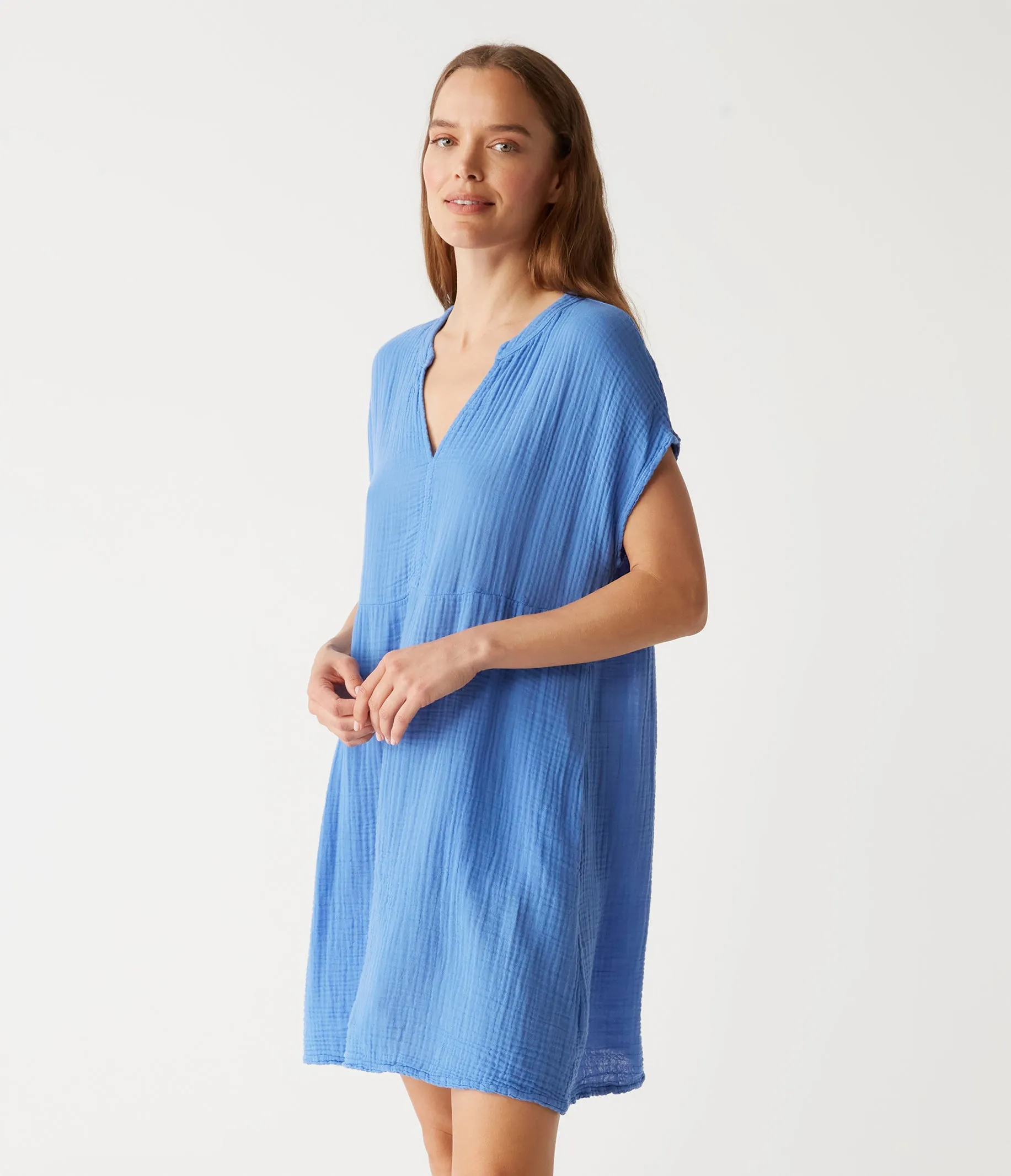 Mira Split Neck Dress