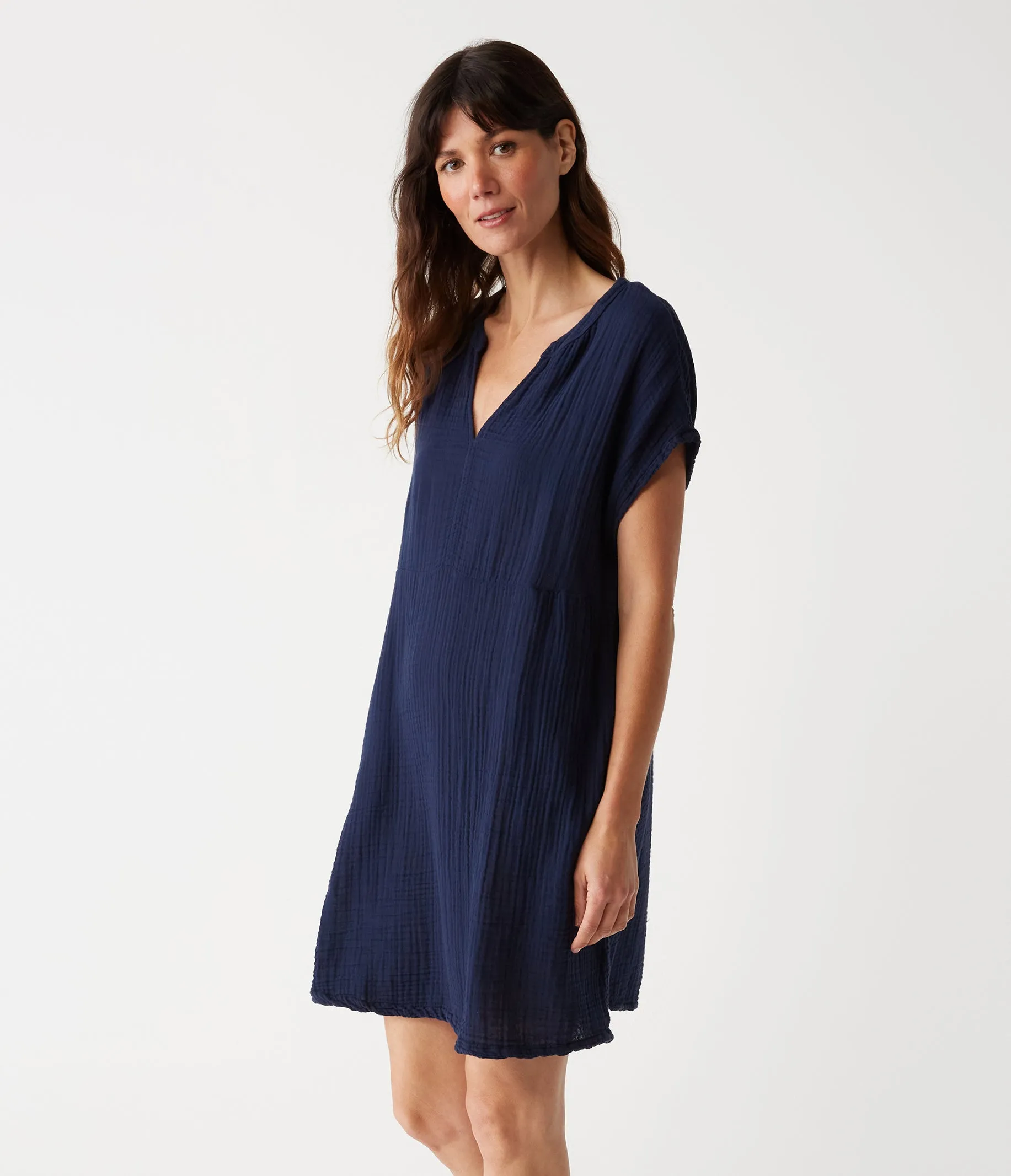 Mira Split Neck Dress