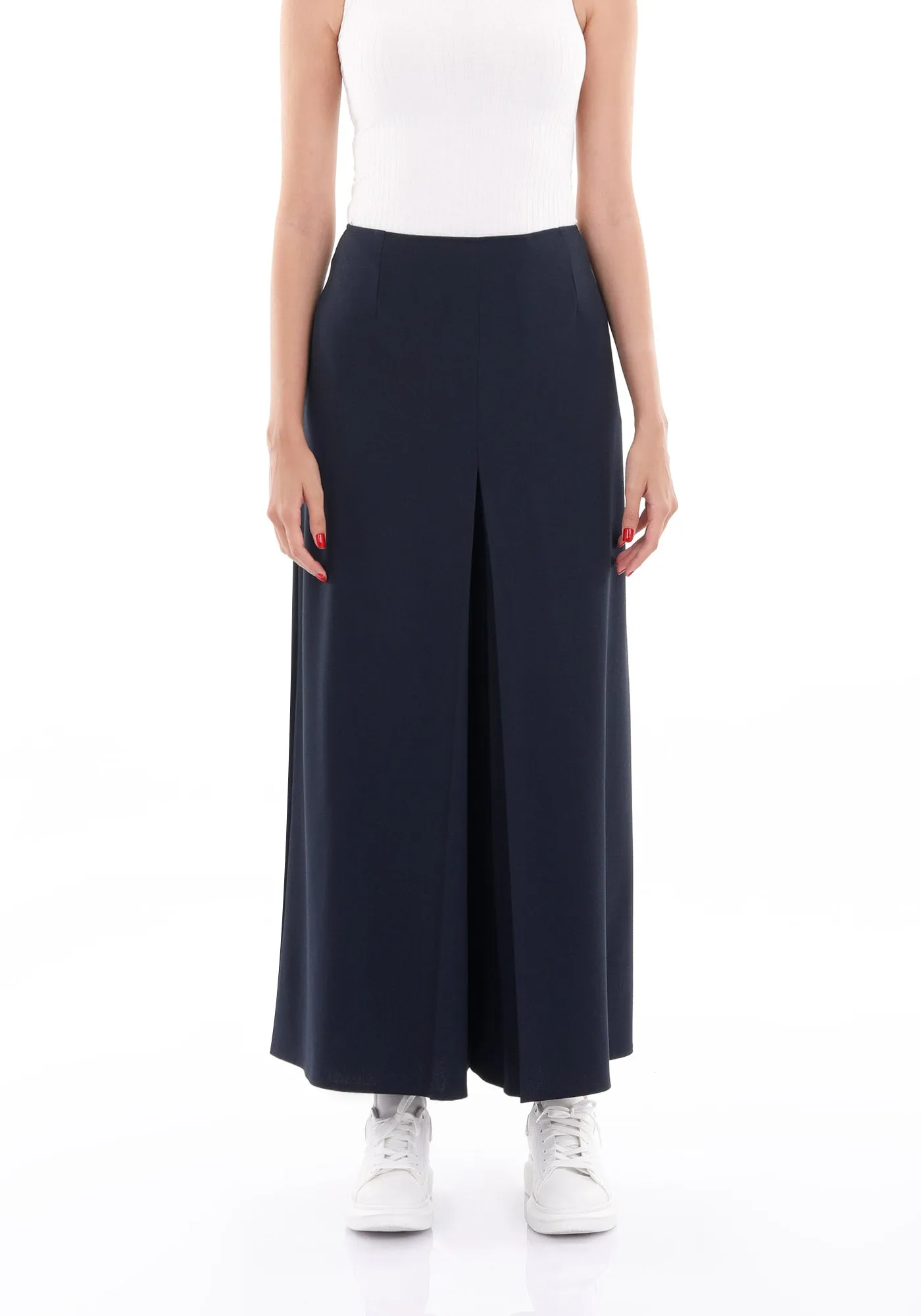 Navy Blue High Waisted Palazzo Pants