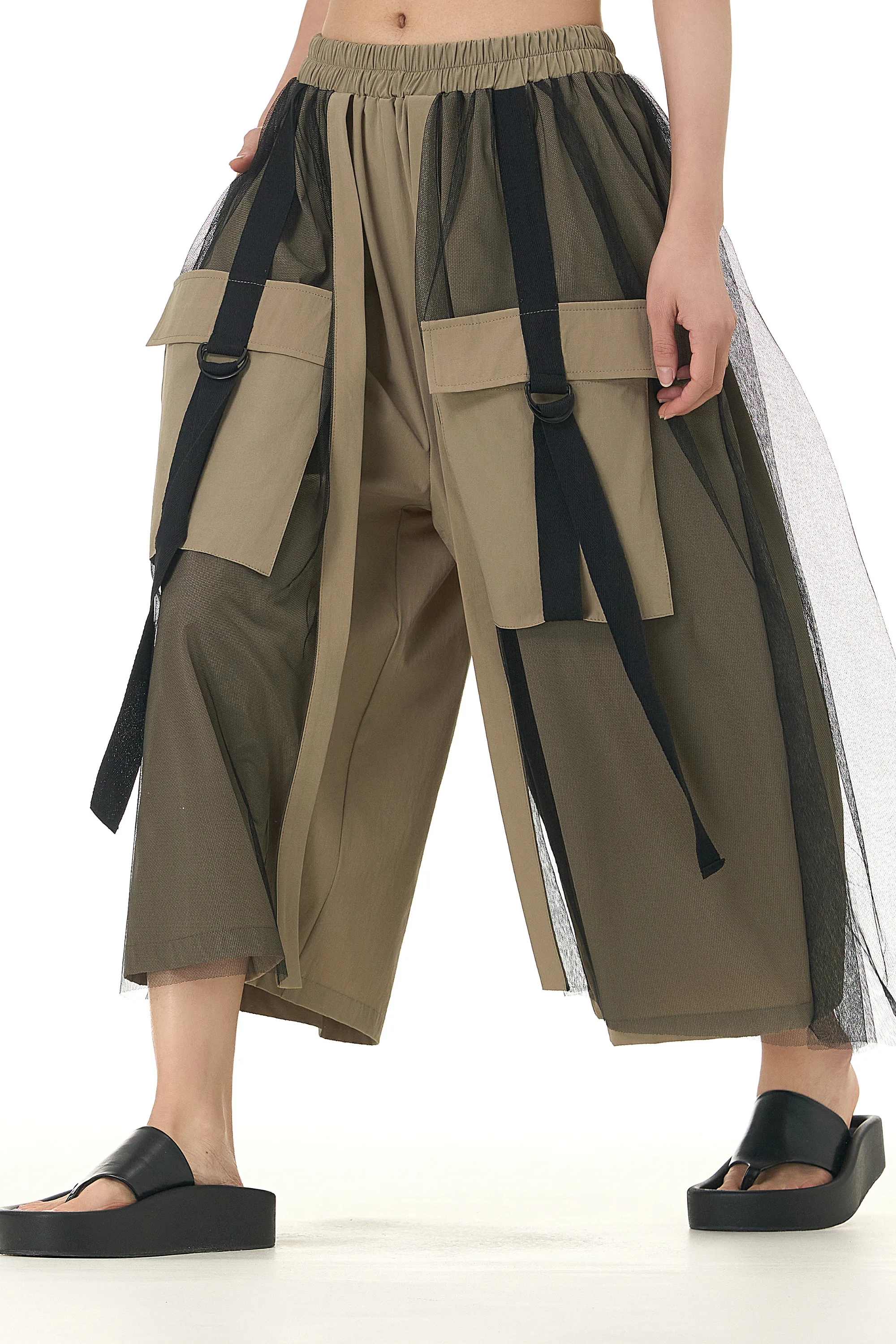 Net Layered Culottes Coord Set