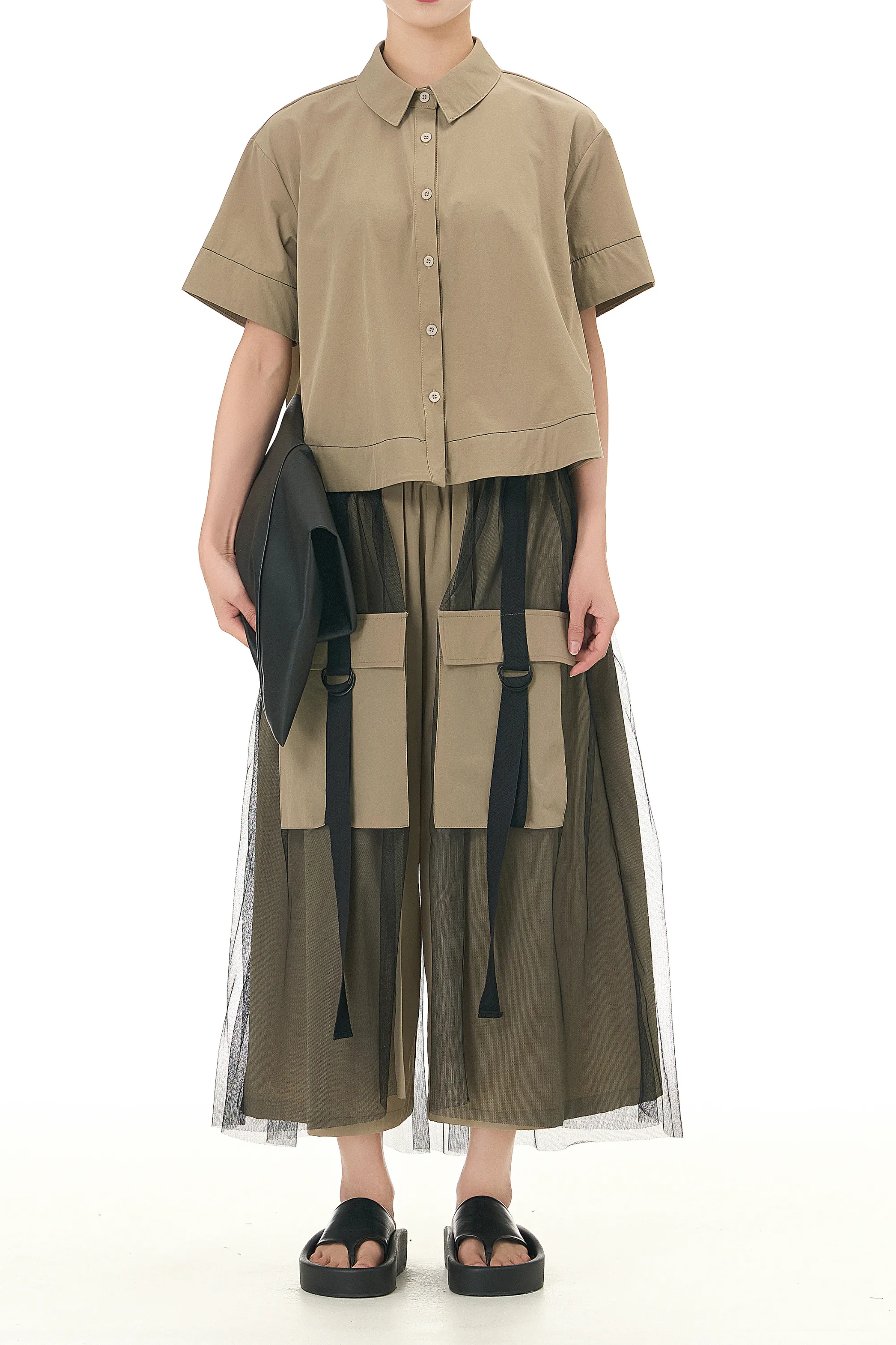 Net Layered Culottes Coord Set