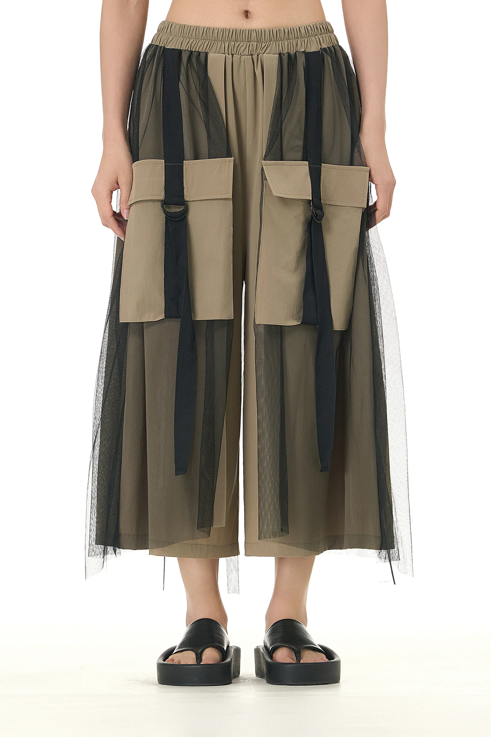 Net Layered Culottes Coord Set