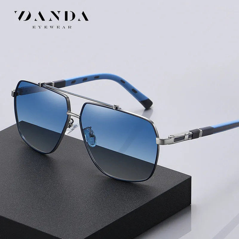 New polarized sunglasses travel driving sunshade sunglasses 6321 versatile two-color square frame men's sunglasses