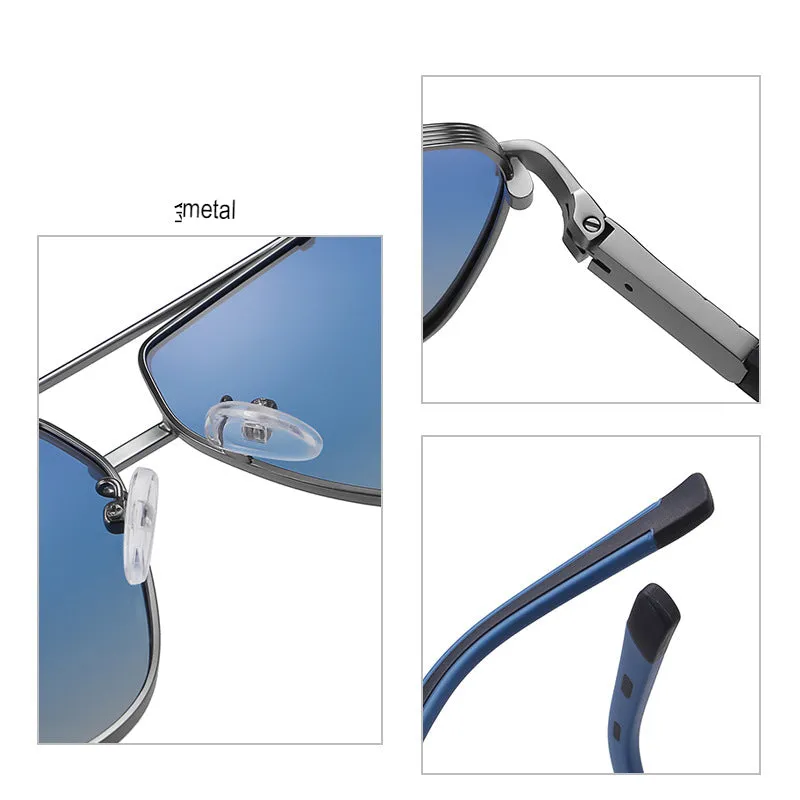 New polarized sunglasses travel driving sunshade sunglasses 6321 versatile two-color square frame men's sunglasses