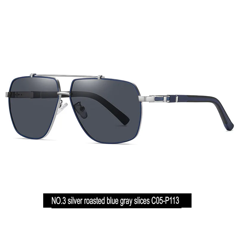 New polarized sunglasses travel driving sunshade sunglasses 6321 versatile two-color square frame men's sunglasses