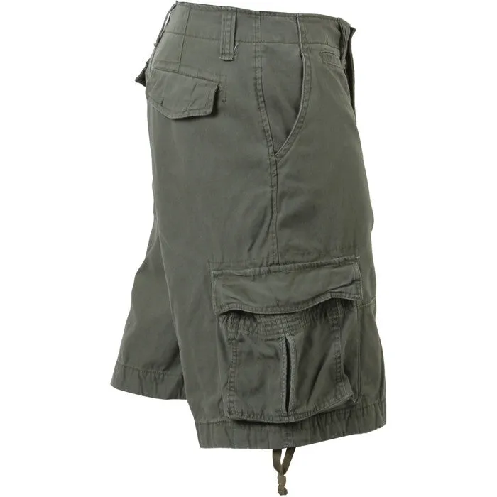 Olive Drab - Military Vintage Infantry Utility Shorts