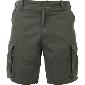 Olive Drab - Military Vintage Paratrooper Cargo Shorts