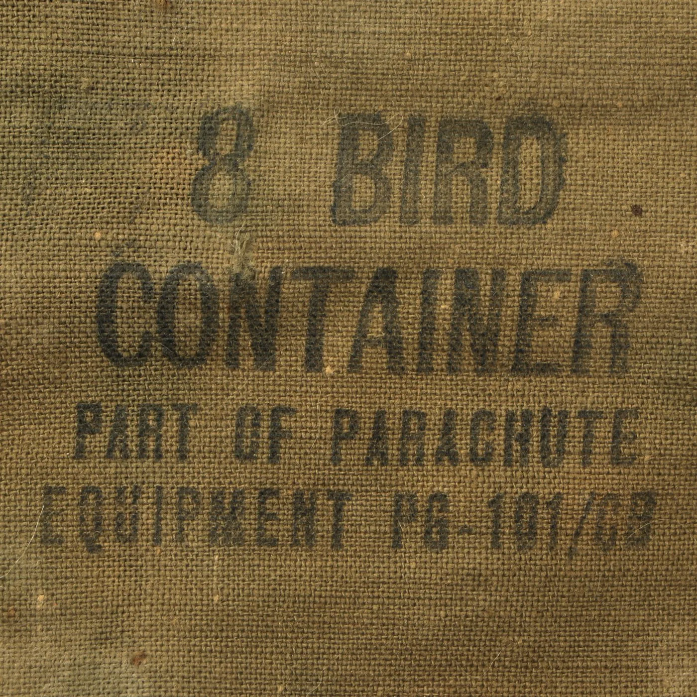 Original U.S. WWII Airborne Parachute Pigeon Cage Drop Cage Basket with Parachute and Accessories